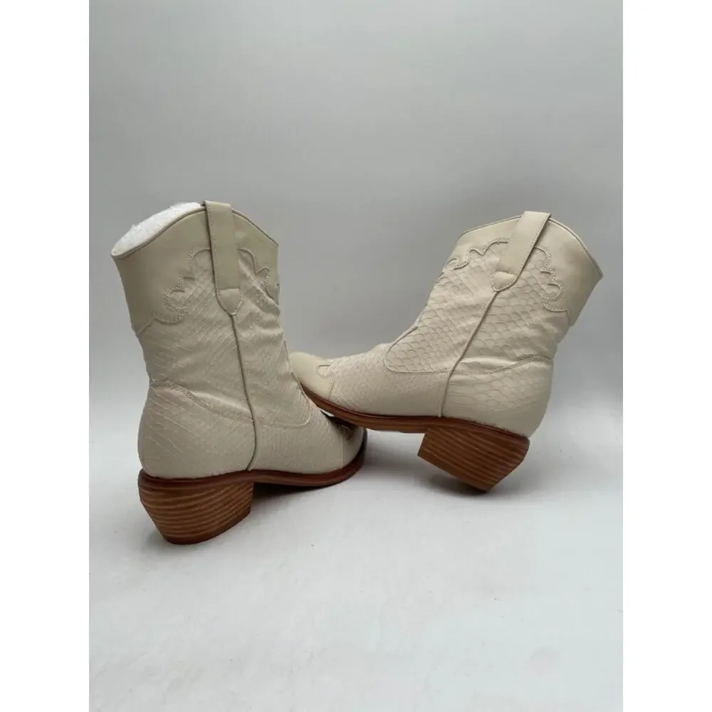 MIA Cream Western Boots - Picture 8 of 11